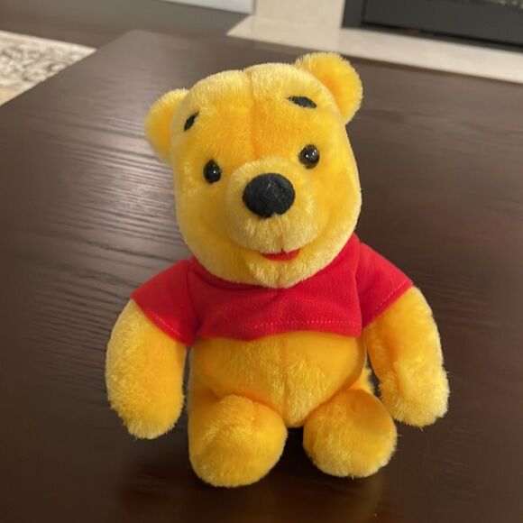 Disney’s Winnie the Pooh Small Stuffed Animal Excellent Condition with Velcro - Picture 2 of 6